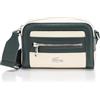 Lacoste Small Nilly PE piqué Reporter Bag, Borsa Donna, Farina/Verde Scuro, s
