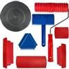 Générique Rotoli Per Grani Di Legno Di Hevea - Set Di Strumenti Di Pittura 8 Pezzi | Kit Di Grazzazione Con Manico Strutturato | Forniture Di Pittura Decorativa Per Pavimenti E Parete Di Mobili, Fai Da Te