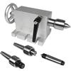 CNCTOPBAOS 65mm MT2 Live Center Mobile Tailstock Morse Taper con 4 Teste Sostituibili lavorare con Rotary Un Asse 4 ° Asse Per CNC Incisione Macchina Lavorazione Del Legno