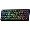 RXJMKCZ Compatibile con XVX M67 JadeStone 65% tastiera meccanica wireless, copritasti IMD-Tech, sostituibile a caldo, guarnizione, modalità tripla, RGB personalizzato(Black spider web)