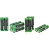 LOTUS POWER Batterie Ni-MH AA AAA, 6 pezzi di batterie AA ricaricabili da 2800mAh e 6 pezzi di batterie AAA da 1100mAh da 1,2 V (12 batterie)