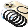 ABOHU 6 Pezzi Placche Metallo Universale Adesivo per Porta Cellulare, Calamita per Cellulare Auto, Placche Metallo Universale Adesivo, per Porta Auto/Supporto Telefono Magnetico, Nera