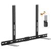 ComVome Supporto universale per soundbar per Samsung, Vizio, LG, Bose, con supporto per telecomando, staffa di montaggio regolabile per soundbar sotto o sopra la TV, portata fino a 15,9 kg