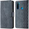 CaseGla Cover per Xiaomi Redmi Note 8 PU Pelle Custodia Flip Gris