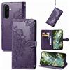 Fertuo Cover per Samsung Galaxy A57, Custodia Portafoglio a Libro in Pelle Flip Case con Porta Carte, Chiusura Magnetica e Stand [Disegni di Mandala] Interno Silicone Sottile Antiurto, Viola