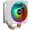 Aerocool CYLON4FW, ARGB CPU Cooler Bianco, TDP 145W, Ventola ARGB 12cm, HCTT