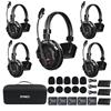 SYNCO XTALK X5 Sistema di Interfono Wireless per Cuffie 2.4GHz Full Duplex Sistema di Comunicazione Senza Fili 24H 350M per Produzione Cinematografica con Monitoraggio in Tempo Reale, Cuffie per