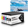 Uiprint Cartuccia d'inchiostro 950XL 951XL per HP 950 951 compatibile per Officejet Pro 8100 8600 8610 8615 8620 8640 251dw 276dw (confezione da 4)