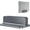 OMOTON Supporto Verticale per Computer e Tablet, Accessori Salvaspazio per Scrivania, Compatibile con MacBook/Notebook/iPad e Altri Laptop, Grigio