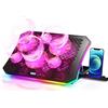 KeiBn 2022 Upgrade Laptop Cooling Pad, KeiBn RGB Laptop Cooler for 15.6-17.3 Inch Laptops, with 10 Modes Lights | 6 Fans | 7 Height Stands | 2 USB Ports | Desk or Lap Use (A8/Purple)