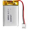 ELLENNE - BATTERIA LIPO DIY 602030-3,7V DC 300mAh CONNETTORI 2P-PH - PROTEZIONE SOVRACCARICO, SCARICAMENTO ECCESSIVO E CORTOCIRCUITO