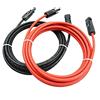 Chedin Cavo di collegamento professionale su entrambi i lati, cavo solare, rosso, nero, 6 mm², con spina solare montata (6mm²1m)