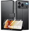 Mofurd Cover per Honor 600/600 Pro 5G Libro in Pelle PU, [con 2 Pezzi Pellicola Vetro Temperato] Custodia Portafoglio Antiurto [Blocco RFID] [Funzione di Supporto] [Slot Schede], Nero