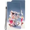 VQWQ Cover per Huawei Nova 5T, Custodia a Portafoglio in Pelle PU Stampa Fiori Slot per Schede Libro Cavalletto Supporto Flip Case Wallet Cordino Chiusura Magnetica per Maschio Donna -[TX02]-Tiger