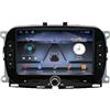 Kunfine CarPlay Android Auto Navigazione Stereo GPS Radio Display 7 IPS Schermo tattile Headunit Tavoletta Pad Lettore multimediale Per Fiat 500 2016-2022, 4 Core 2G+32G