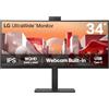 LG 34BA85QE-B 34' UltraWide QHD Curved IPS Monitor mit USB Type-C(TM) Anschluss & eingebauter FHD Webcam