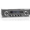AKAMATE Ricevitore autoradio retrò con Bluetooth: singolo DIN vintage stereo per veicoli classici - AM FM USB AUX preimpostato EQ uscita subwoofer