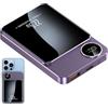 Doiyislem Power Bank Magnetico - Batteria Esterna Portatile Wireless Da 20000 MAh, Ricarica Rapida Da 22,5 W, Caricabatterie Portatile Con Cavo E Anello Magnetico, Per Smartphone, Cuffie, Tablet, Smartwatch