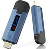 VOVIPO Trasmettitore e ricevitore HDMI wireless 4K, plug & play, portatile, senza fili, con alloggiamento in metallo con schermo LED, trasmettitore e ricevitore in streaming video a monitor/TV