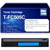 SXLXYOF Per Toshiba Cartucce di toner compatibili T-FC505C per E-STUDIO 2000A 2500AC 2505AC 3005AC 3505AC 4505AC 5005AC, Nero, Giallo, Magenta, Ciano, ad alta capacità,Cyan-T FC505C