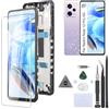 RongZy LCD Display per Xiaomi Redmi Note 12 PRO 5G Schermo LCD per Redmi Note 12 PRO 5G Touch Screen Assemblea Sostituzione di Vetro Digitalizzatore con Strumenti(6.67, Nero con Cornice)