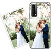 Sunrive Personalizzate Cover compatibile con HUAWEI P smart 2021 personalizzabile con Foto Testi Frase Logo Disegni e Grafiche Personalizzata, assorbimento degli urti morbido TPU trasparente