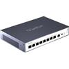 XikeStor 8 × 10 Gb Ethernet Switch (Web management, Fan Cooling, controllo ventola, QoS, IGMP Snooping, ideale per NAS 2.5G, server, gaming, WiFi 6 AP, video 4K) metallo, desktop/parete/rack