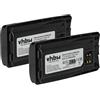 vhbw 2x batteria compatibile con Motorola RMV2080, XT660, RVA50, XT600, XT600d, XT460, XT420, XT220 radio (2100mAh, 3,7V, Li-Ion)
