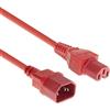 ACT Cavo di alimentazione ACT da C14 maschio a C15 femmina, 2 m, cavo elettrico, rosso - AK5308