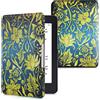 kwmobile Custodia eReader Compatibile con Amazon Kindle Paperwhite (2012-2017) Cover - eBook Reader Flip Case - giallo/blu/blu scuro - Arazzo Barocco Oro