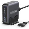 nongxiang 350W Caricatore USB C Multiplo, Stazione di Ricarica USB-C a 8 porte GaN, Caricatore Rapido 100W, Hub di Alimentazione, compatibile con iPhone/Samsung/Google/Laptop/MacBook Pro/MacBook Air.