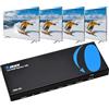 OREI HDMI Splitter 1 in 4 Out - 4K@60Hz HDMI 2.0 Splitter with HDCP 2.2, EDID Management, and LPCM/Dolby/DTS Audio Support - Compact Plug & Play Design