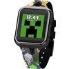 Accutime Minecraft Kids Grey Educational Learning Touchscreen Smart Watch Toy for Girls, Boys, Toddlers - Selfie CAM, Learning Games, Alarm, Calculator, Pedometer & More (Model: MIN4076AZ), Grigio,