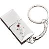 UFARID Chiavette USB3.0 Pendrive Pennette Portatile Pen Drive Metallo Chiave USB Memoria Flash USB Trasportare Impermeabile (16GB, Argento)