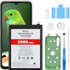Beefix Batteria di ricambio per Samsung Galaxy A14 4G/5G (SM-S711B), 5000 mAh ad alta capacità per Galaxy A22 5G/A22s 5G (Scud-WT-W1) con strumenti di riparazione professionali