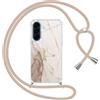 Yoedge Cover con Cordino per Samsung Galaxy A57 5G 6,7, Aesthetic Disegni Marble Custodia con Collana Tracolla Laccio Collo, Sottile Silicone Antiurto Protettiva Case per Samsung A57,03
