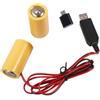 YROHGKPN LR14 C Eliminatori di batteria, cavo di alimentazione USB con tipo adattatore, sostituisce 2 pezzi 1,5 V dimensione per lampade LED eliminatori, alimentatore USB