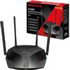 MERCUSYS AX3000 Dual-Band Wi-Fi 6 Router, Wi-Fi Speed up 2402 Mbps (5 GHz) + 574 Mbps (2,4 GHz), canale 160 MHz, 3 porte LAN Gigabit, ideale per giochi Xbox/PS4/Steam e 4K (MR80X)