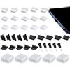 AYWFEY 40 tappi in silicone anti polvere + tappo di protezione per porta di ricarica + tappo antipolvere per porta cavo in plastica compatibile con Apple Micro USB Type-C, tappo jack per auricolari USB A