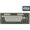 EPOMAKER RT85 Tastiera Meccanica Wireless con Joystick e DIY Schermo, 8000mAh, BT/USB/2.4Ghz, Hot-Swap, PBT Keycap, Creamy Gasket, Tastiera da Gioco75%, QWERTY (Verde, Crystal Silent Tactile Switch)