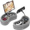 KDD Supporto per tablet, supporto multi-angolo per iPad con vassoio portaoggetti, clip girevole a 360° a collo di cigno