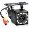 Hodozzy Telecamera Posteriore Auto con Visione Notturna 12 LED Impermeabile, 12V Telecamera di Retromarcia Grandangolo Telecamera di Parcheggio per Auto/Camion/Camper + 6 M Cavo Video NTSC/PAL
