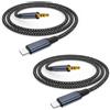 BLITEZZ 2Pezzi Cavo Aux USB C Adattatore USB C Jack 1M,Cavo Jack USB-C Audio Adattatore Jack 3,5mm USBC per iPhone 17/16/15 Pro/Galaxy Ultra/Pad/Pixel/Huawei/Xiaomi, per autoradio, cuffie,Home/Car Stereo ecc