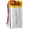 ELLENNE - BATTERIA LIPO DIY 702040-3,7V DC 500mAh CONNETTORI 2P-PH - PROTEZIONE SOVRACCARICO, SCARICAMENTO ECCESSIVO E CORTOCIRCUITO