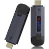 VOVIPO Trasmettitore e ricevitore HDMI wireless 4K, Kit di estensore HDMI wireless portatile con schermo LED, 2.4G / 5G Plug & Play Streaming video da laptop/TV Box a monitor/HDTV