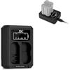 JJC Caricabatterie doppio USB-C compatibile con Nikon Zf, Z7II, Z6III, D850 | Z5, Z7, Z6II, Z6, Z5II, D780, D750, D610, D600, D500, D7500, D7200, EN-EL15, batteria di tipo C incluso, indicatore LED