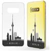 NALIA Custodia Motivo compatibile con Samsung Galaxy S10e, Sottile Disegno Silicone Cellulare Protettiva Cover Ultra-Slim Telefono Protezione Bumper Gomma Morbido Case, Designs:Berlin Skyline