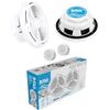 Generico KIT SET PER BOSS AUDIO SYSTEMS MR752C, 2 altoparlanti marini sistema a 2 vie da 18,7 cm 187 mm 7,5 di diametro, 200 watt rms 400 watt max, 4 ohm, 92 db, impermeabili, per barche, mare, a coppia