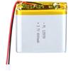 Hosifiy Batteria Lipo 3.7V, 4000mAh 125050 agli ioni di litio con connessione 2P-PH con passo 2,0 mm