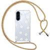 Yoedge Cover con Cordino per Samsung Galaxy A57 5G 6,7, Aesthetic Disegni Fiori Custodia con Collana Tracolla Laccio Collo, Sottile Silicone Antiurto Protettiva Case per Samsung A57,13